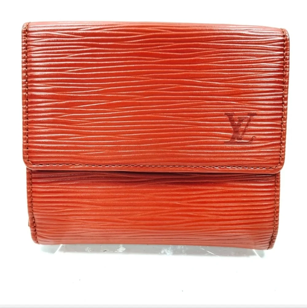 Louis Vuitton LV  Bi-fold Wallet  Portefeuille Elise Brown Epi